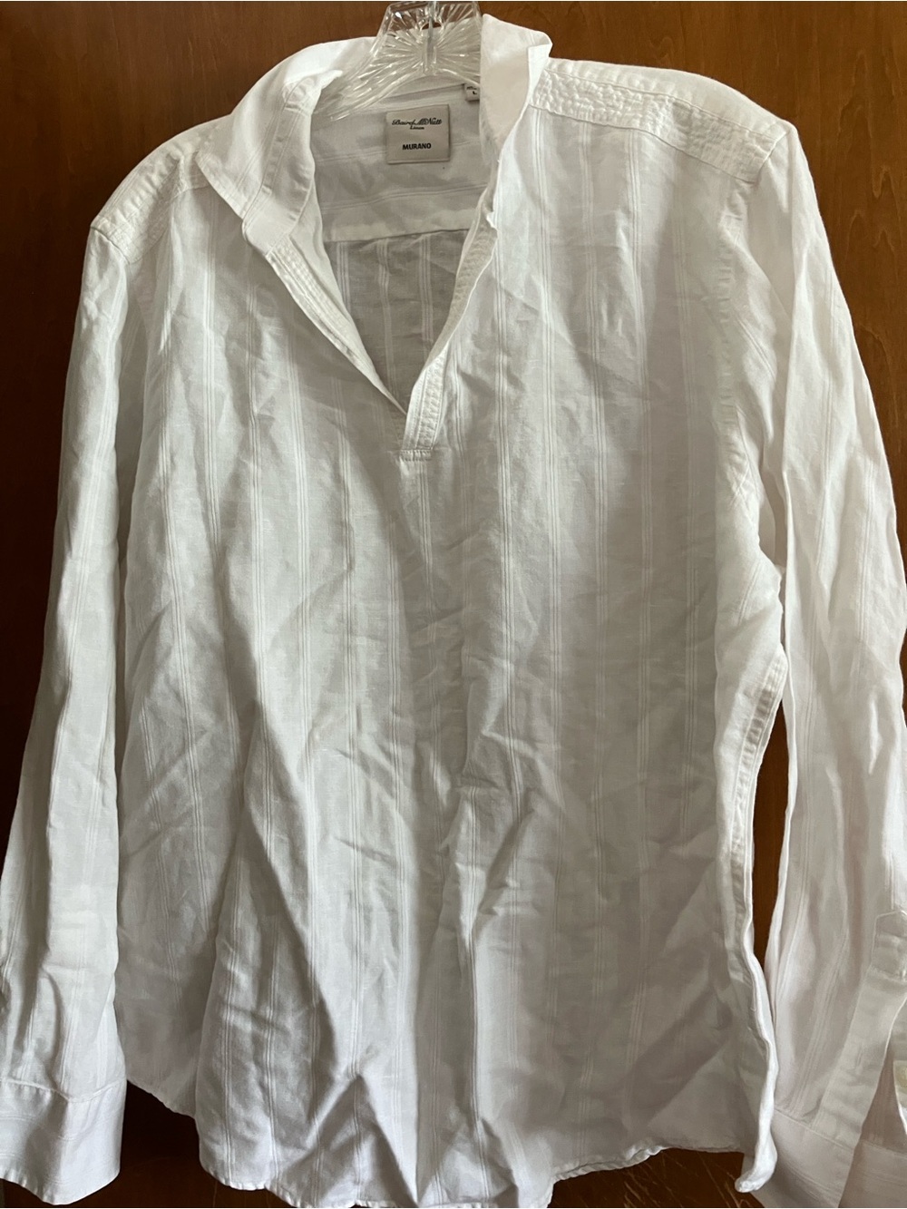 Baird McNutt Milano White Casual Linen Milano Shirt Size L